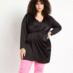 Eloquii Satin Mini Dress